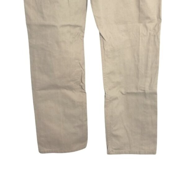 Chaps 36x34 Twill Pants Mens Hudson Tan 5 Pocket 100% Cotton Sri Lanka - Picture 9 of 15